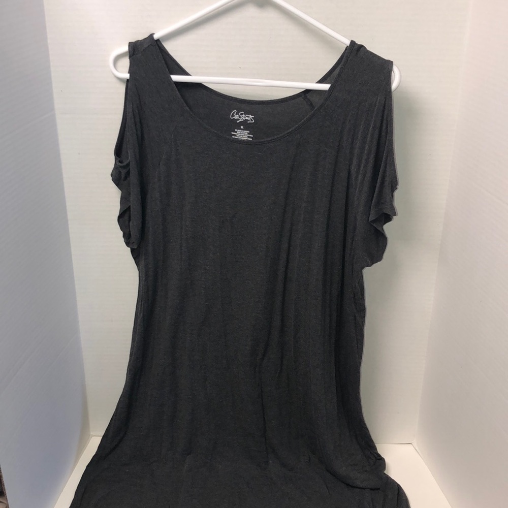 Grey Casual Midi Dress